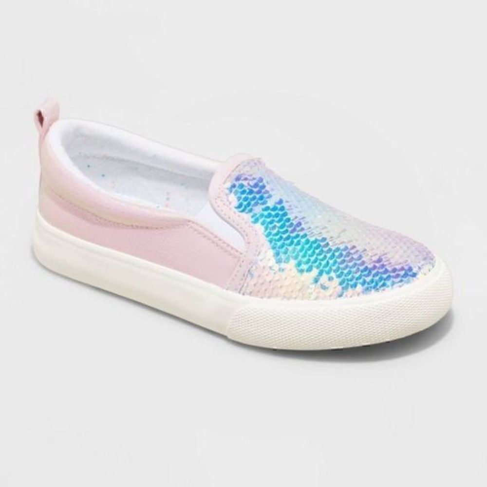 Girls' Aliki Flip Sequin Slip-On Apparel Sneakers - Cat & Jack